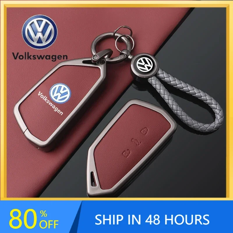 

Новинка 2026: Модный чехол-футляр из цинкового сплава и кожи для автомобильного ключа VW Volkswagen Golf 8 2020, ID.3, ID.4