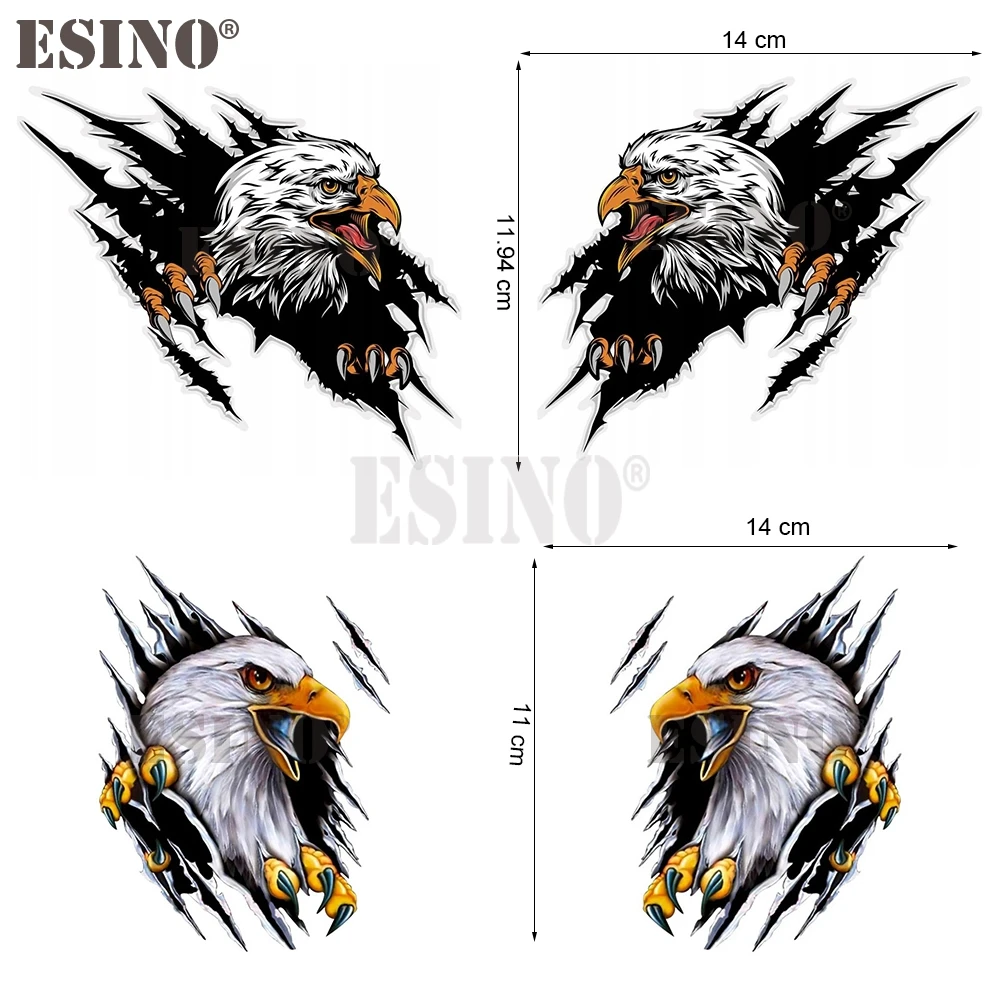 Car Styling Creative Funny Animal Angry Eagle Cartoon Adhesive PVC Waterproof Car Body Sticker Pattern Vinyl