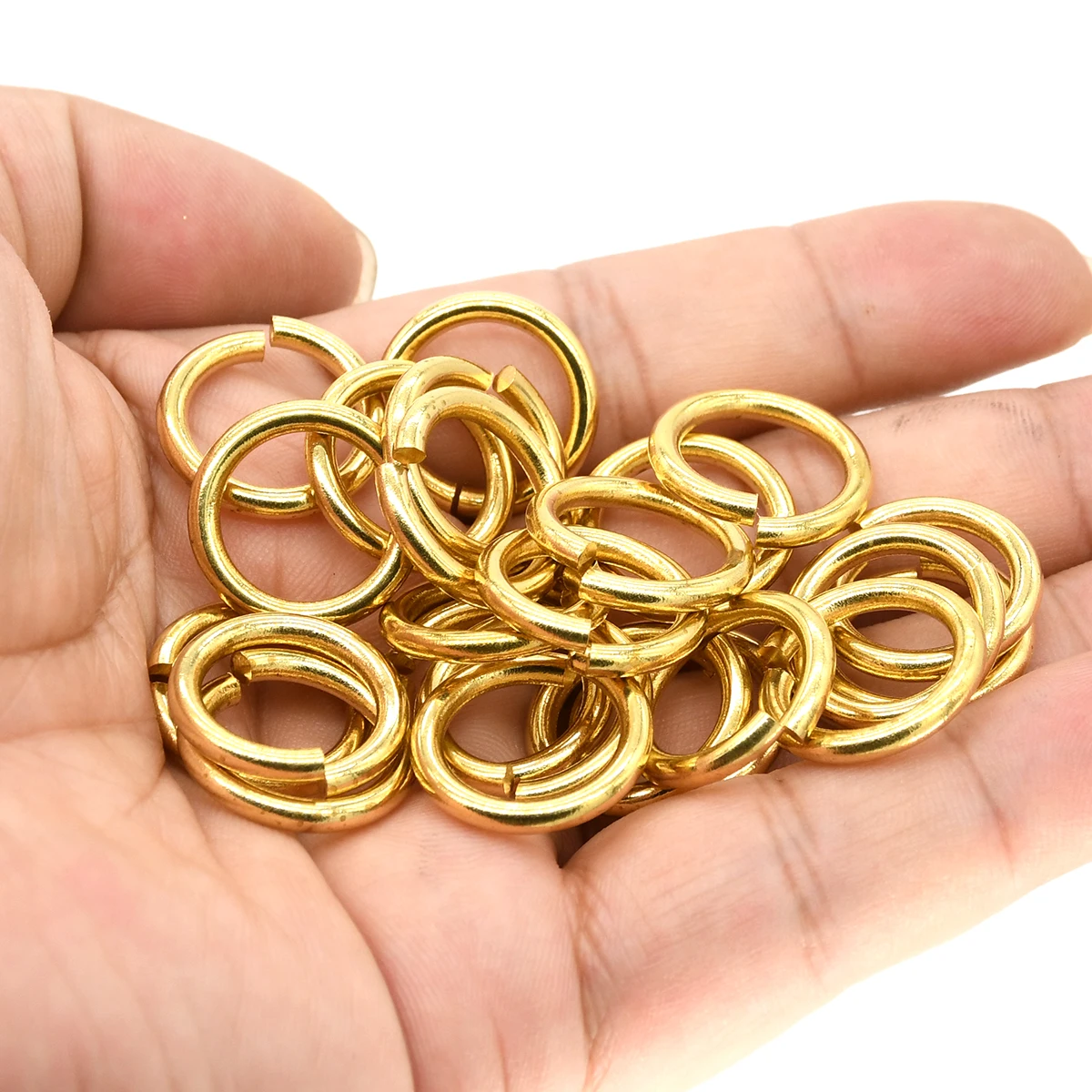 20pcs Solid brass jump ring Open O rings seam Round Leather craft bag Garments shoes Jewelry finding repair connectors