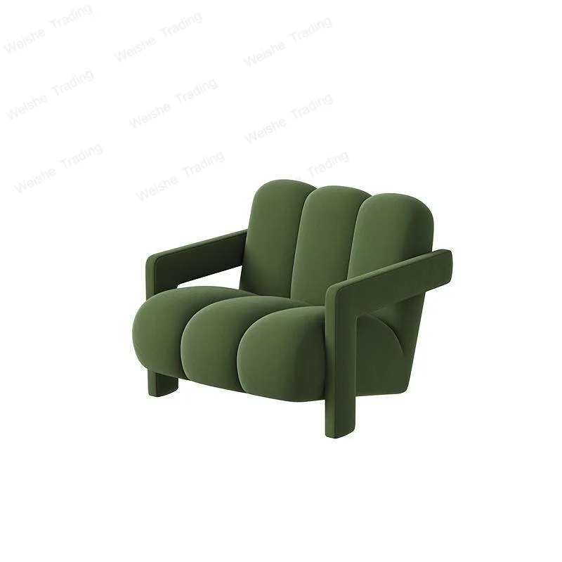 

Nordic light luxury single lounge chair living room balcony simple modern lazy nubuck lounge chair