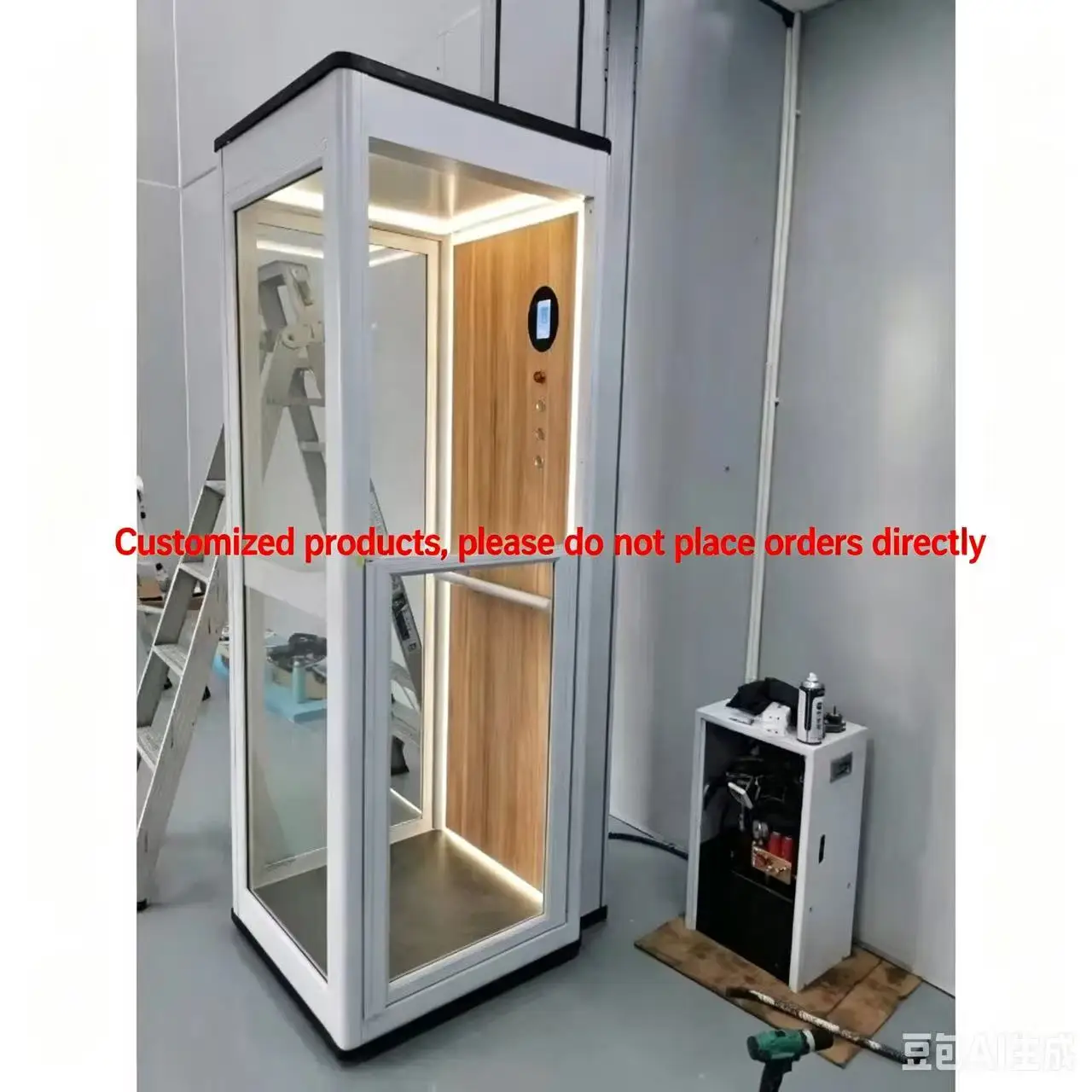 400kg Hydraulic Home Elevator 2-4 Floors with Safety System Residential Villa Apartment Vertical Lift