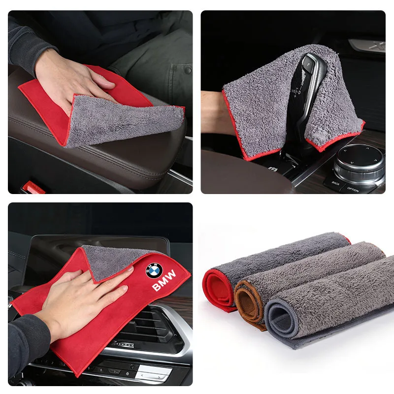 Car Wash Towels Microfiber Rag Cleaning Brush For BMW M Performance E90 E92 E60 E70 E71 F20 F21 F44 F36 F07 G30 G20 F34 F10 F40