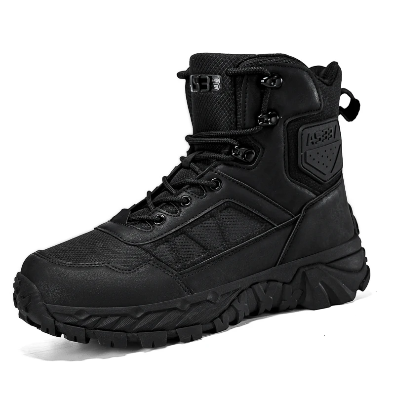 Men's Tactical Combat Boots High Top Breathable Wear-Resistant Non-Slip Outdoor Hiking Hunting Work Boots