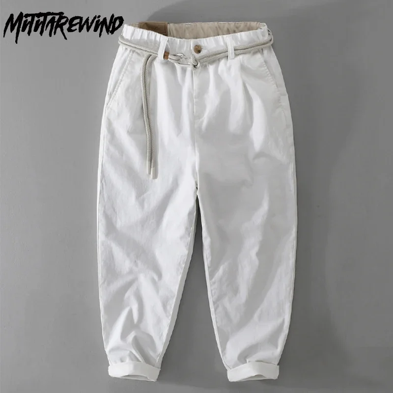 

Японские модные брюки-карго, мужские весенне-осенние повседневные брюки, мужские шаровары, брюки цвета хаки с эластичной резинкой на талии и поясом, молодежные мешковатые брюки