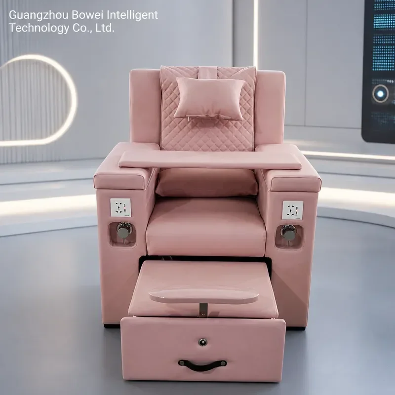 Electric Pedicure Chair with Foot Bath Massage Recliner for Nail Art Spa Beauty Treatment Eyelash Tattoo Therapy Sofa