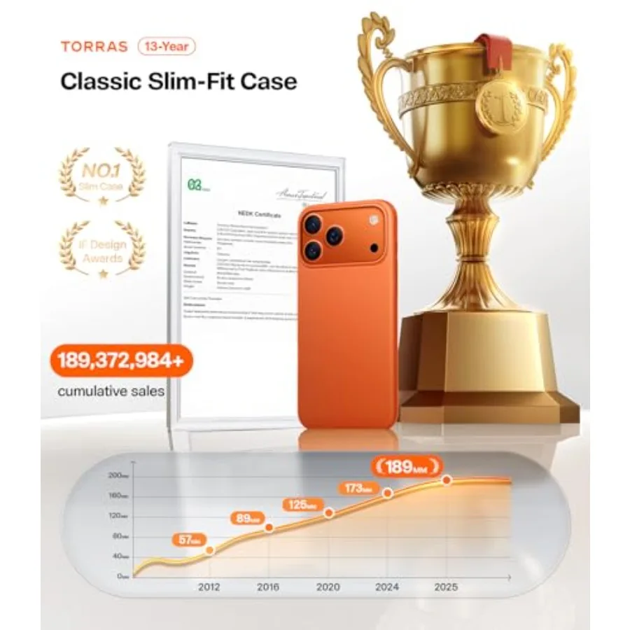 Cover rigida per PC ultra sottile, leggera, opaca, antigraffio, per iPhone 17 Pro Max, custodia per telefono slim fit arancione cosmico da 6,9 pollici con E