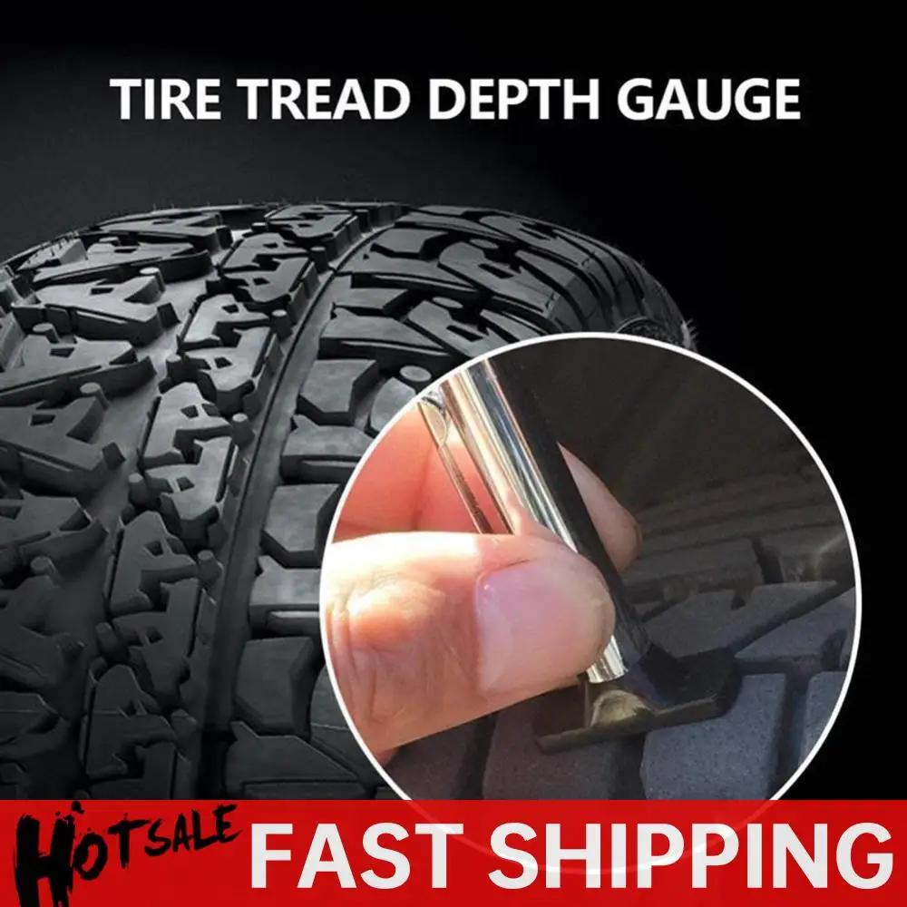 

Car Wheel Tyre Measuring Ruler Automotive Trucks Van Digital Monitoring Tool Tire Tread Pattern Depth Thickness Detection