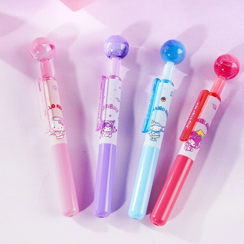 

24pcs/lot Sanrio Kuromi Melody Kitty Press Gel Pen Cute 0.5mm Black Ink Neutral Pens Promotional Gift Office School Supplies
