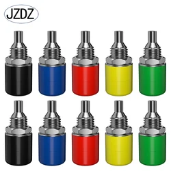 JZDZ 10pcs 4mm Banana Socket Binding Post Nut Banana Plug Jack Electrical Connector Terminal Test Hole DIY Parts Tools J.40010