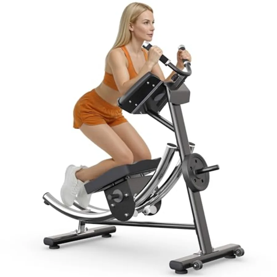 

Тренажер для пресса Ab Machine Coaster, складной, для домашнего спортзала, нагрузка до 1200 фунтов, прочный АБС-пластик с черной рамой
