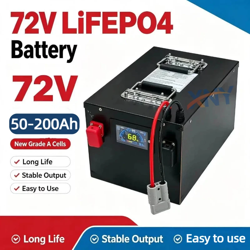 LifePo4 Lithium Battery Pack 24S 72V with Bluetooth BMS for Golf Cart Tourist Coach Triciclo - 50Ah 60Ah 80Ah 100Ah 120Ah 150Ah