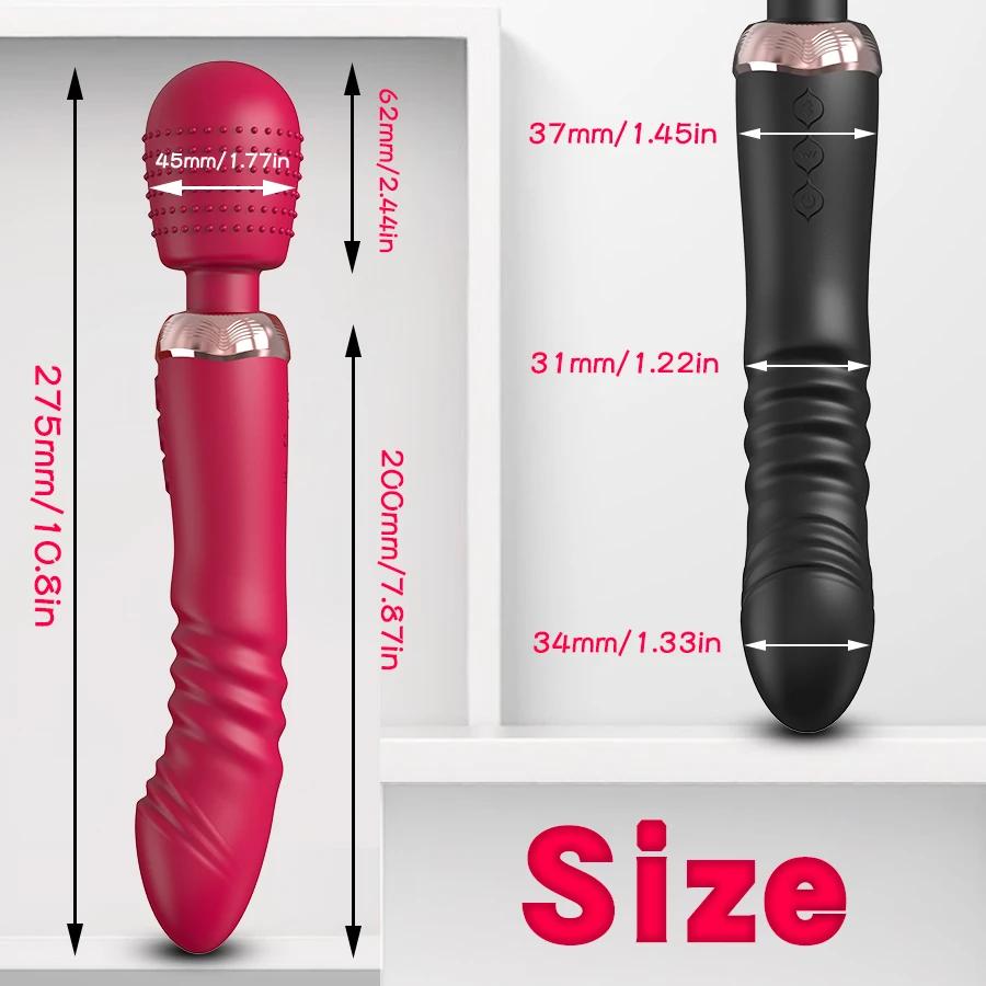 Powerful 3 motors fast Thrusting and Dildos Vibrator silicone large size Wand G-Spot Massager Sex Toy For Couple  Stimulator