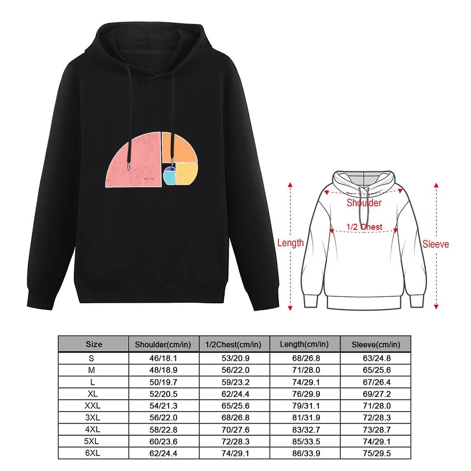 Fibonacci Day Gift for mathematicians -fibonacci spiral Pullover Hoodie men wear hoodie oversize