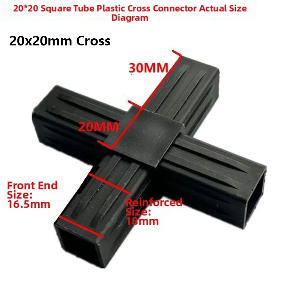 1Pcs 20/25/30mm Square Pipe Fitting 2/3/4/5-Way X-L-T Shape Plastic Pipe Connector Six Way Channel Easy Installation