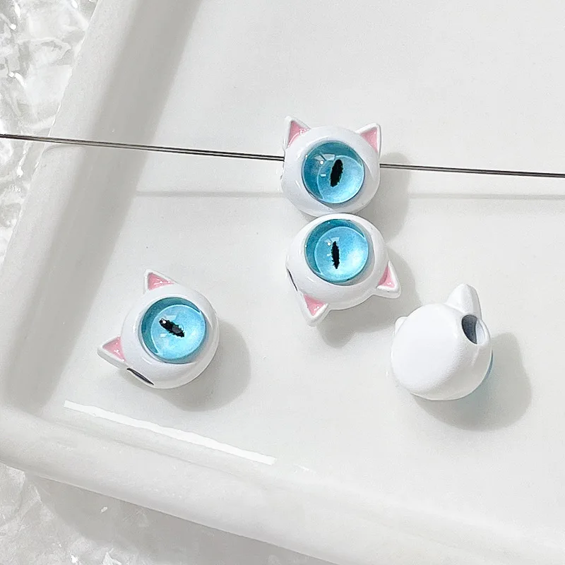 Kiss Jewelry Funny Cat Monster Cartoon Big Eyes Loose Beads for Jewelry Making DIY Bracelet Necklace Spacer Bead Accessories
