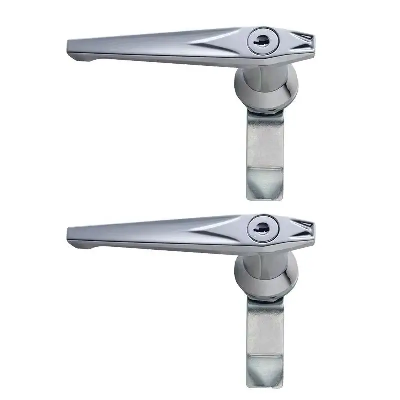 

Новые 4 шт., замки с ручками промышленного оборудования из цинкового сплава, замки распределительной коробки, переключатель, замки для дверных ручек электрического шкафа, хромированные