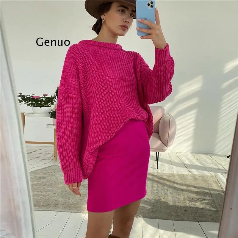 Oversized Sweater Women Turtleneck Jumpers Long Sleeve Winter Thick Pullover Female Loose Casual Knitted Lady Sweaters Knitwear