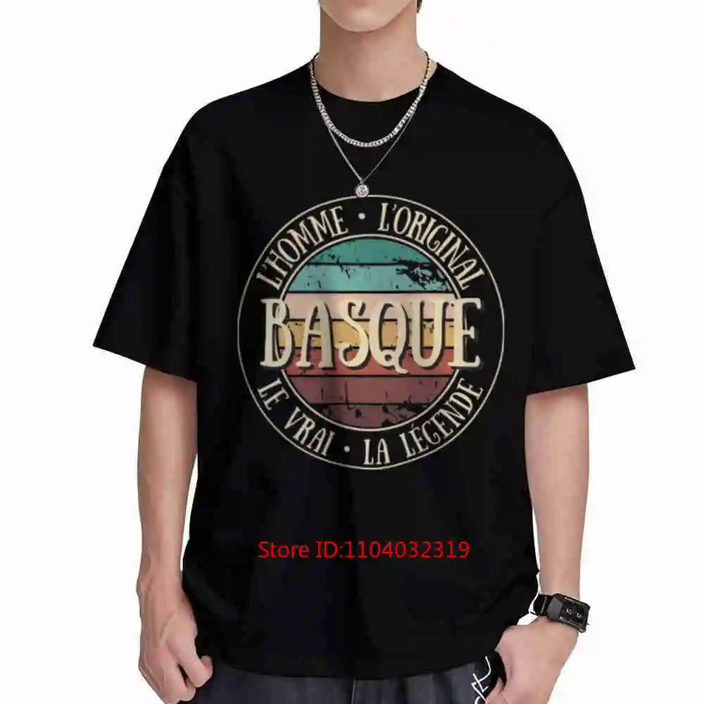 Basque Man Original Legend Short Sleeve Tee 100% Cotton T-Shirt
