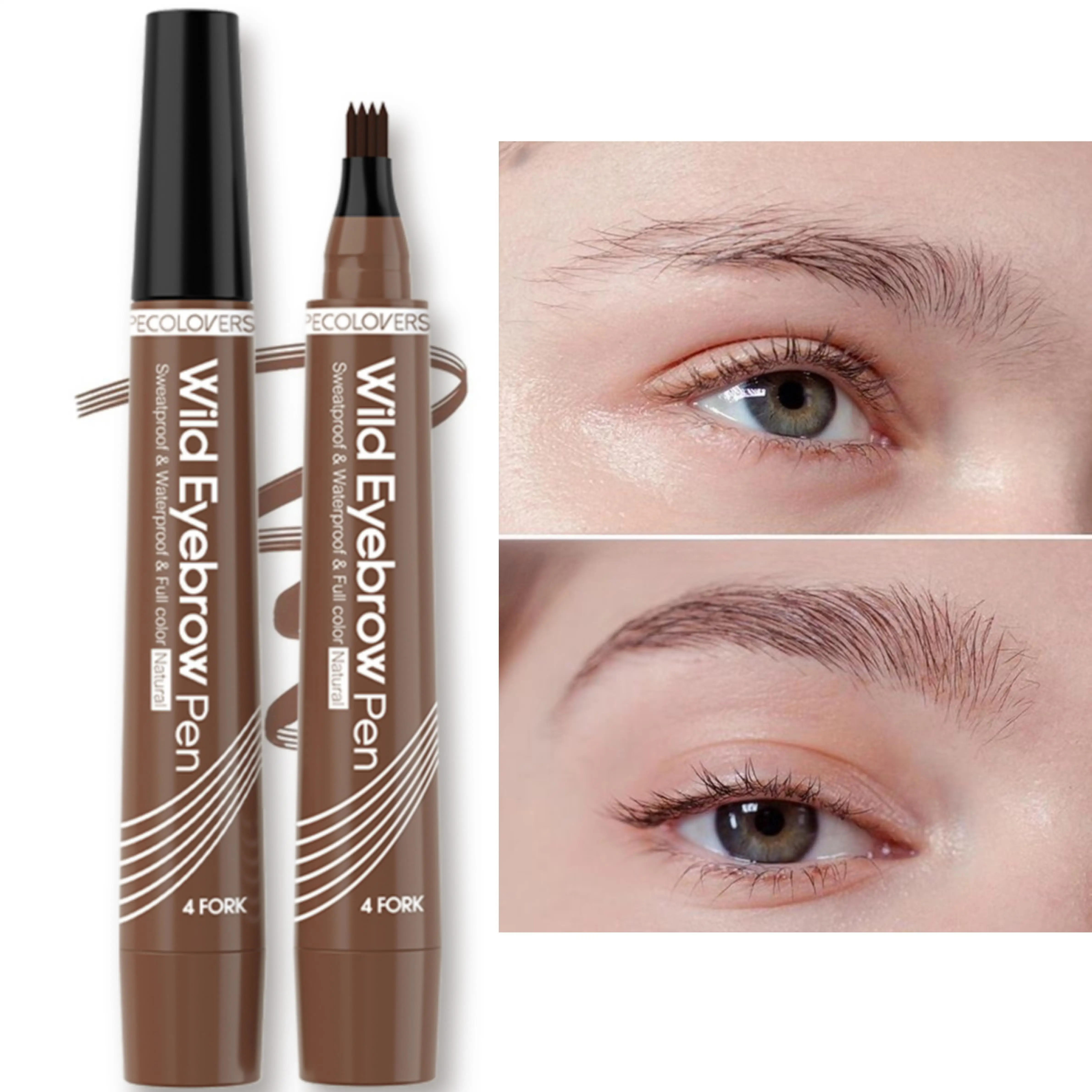 防水リキッドアイブロウタトゥーペン、ブラックアイブロウメイク、マイクロブレードペンシル