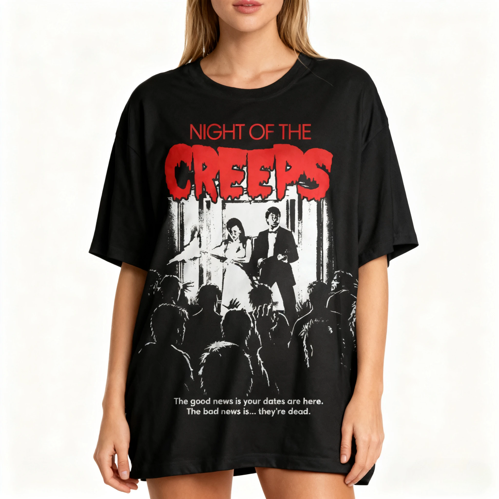 Camiseta de terror culto de la película Night of The Creeps de 1986, camiseta de terror de los años 80, Monster Squad, Creepshow, Lost Boys, Re-animator, Return of The Living