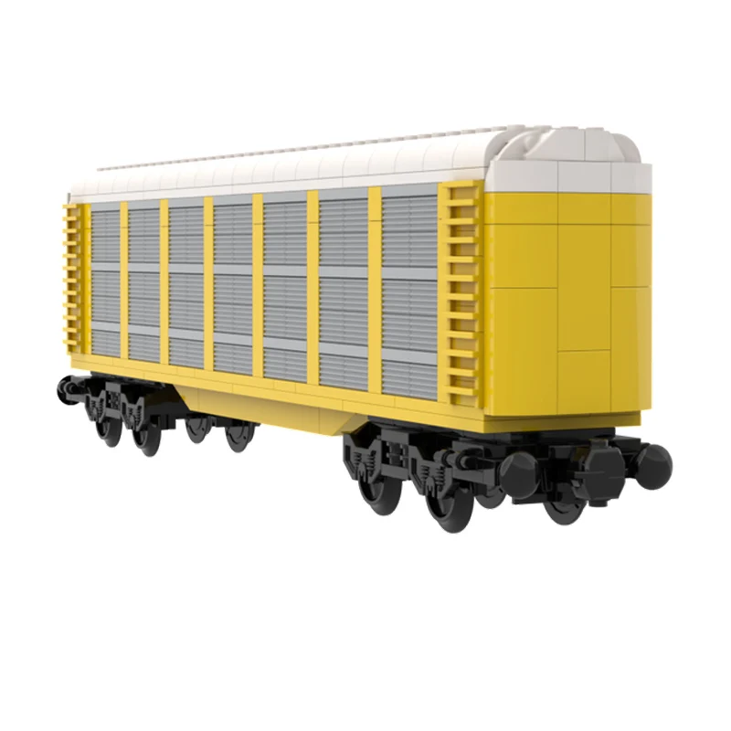 City Car Model MOC Building Bricks T11 Autorack Narrow Car Modular Technology Children Holiday Gifts Assemble Toys Suit