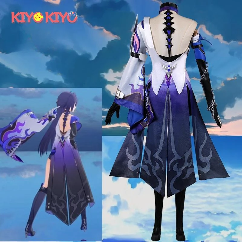 KIYO-KIYO Honkai: Star Rail Acheron Cosplay Costume Acheron  Uniform Set Women Halloween Costumes