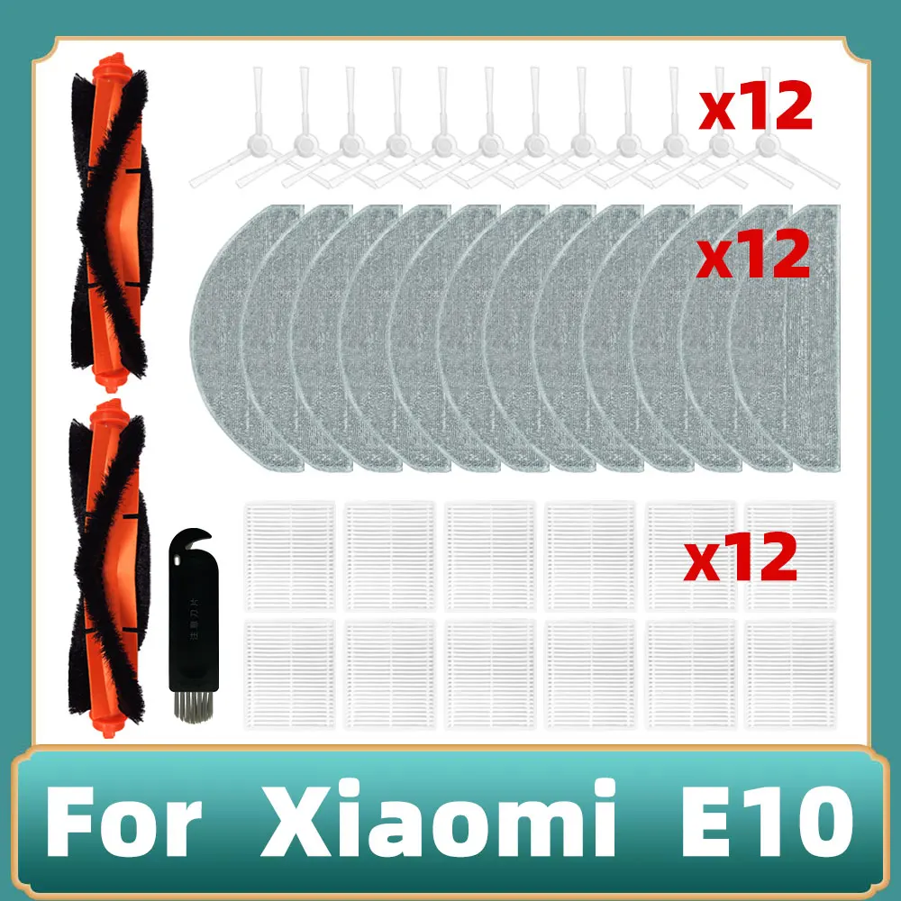 For Xiaomi E10 /  E12 / E10C / Mijia 3C Plus / 3C Pro / C103 Main Side Brush Hepa Filter Cloths Accessories Parts Replacement