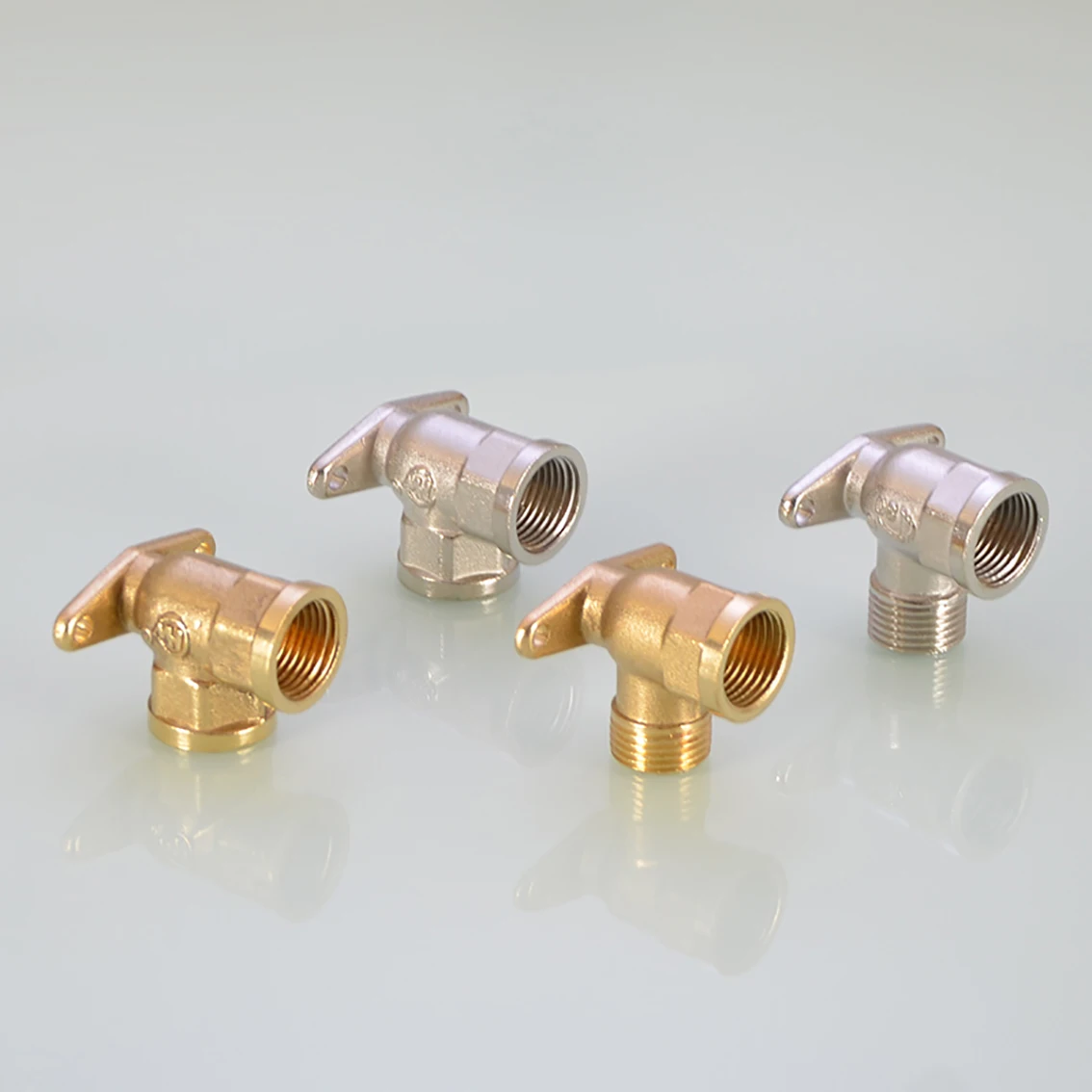 

1Pcs Brass/Copper 1/2" Elbow Pipe Fittings With Fixing Seat Joint Converters Natural Gas Water Heater Connector Coupling Adapter