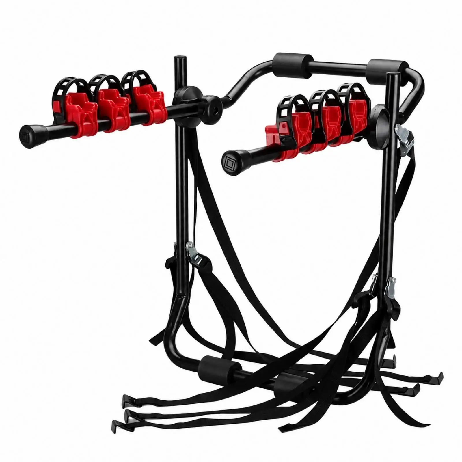 Car Bike Rack Trunk Mount Adjustable Support Cradles Alloy Frame Bicycle Carrier for Weekend Trips