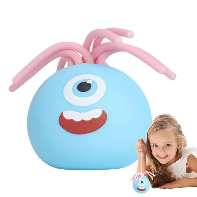 Hair-Pulling Stress Relief Toy Creative Single Eye Screaming Toy Hair-Pulling Ball Sensory Ball For School Home Travel