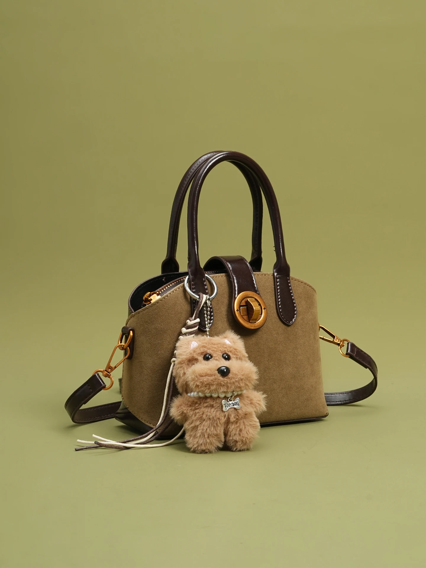 

Chic Versatile bucket bag Women's Handbag Shoulder Crossbody Bag Retro Atmosphere Crossbody Bag Autumn and Winter New Style