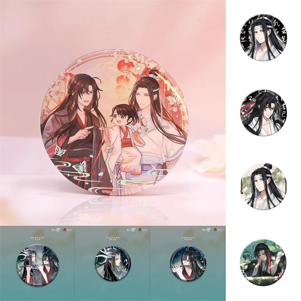 Anime Grandmaster of Demonic Cultivation Mo Dao Zu Shi Wei Wuxian Lan Wangji Cosplay COSTUME Badge Pin SPTE Tinplate Brooch