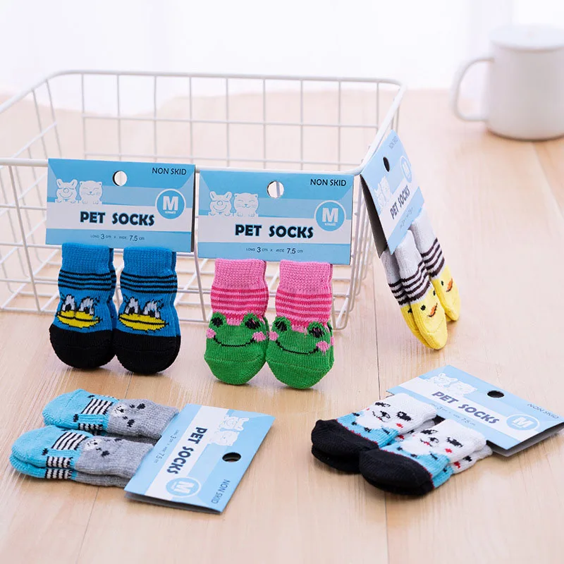 Pet Knits Socks Puppy Dog Socks Dog Anti Slip Sock Pet Clothing Non-slip Foot Covers Pet Products Shoes For Dog Mascotas Perros