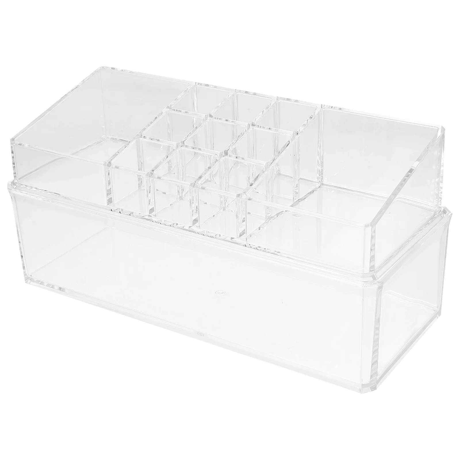 

Large Transparent Multi-Slot Lipstick Organizer Double-Layer Storage Rack Desktop Makeup Holder Clear Lipstick Display