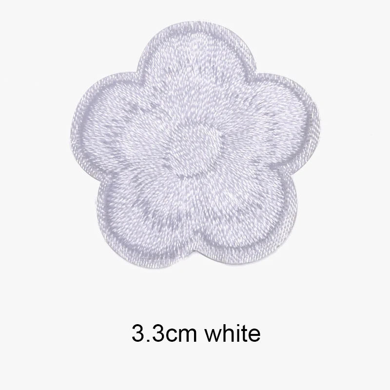Cheap 10 Pieces Iron on Embroidery Patch 33 Colours Available Small Flower Clothing Accessories Wholesale Back Adhesive