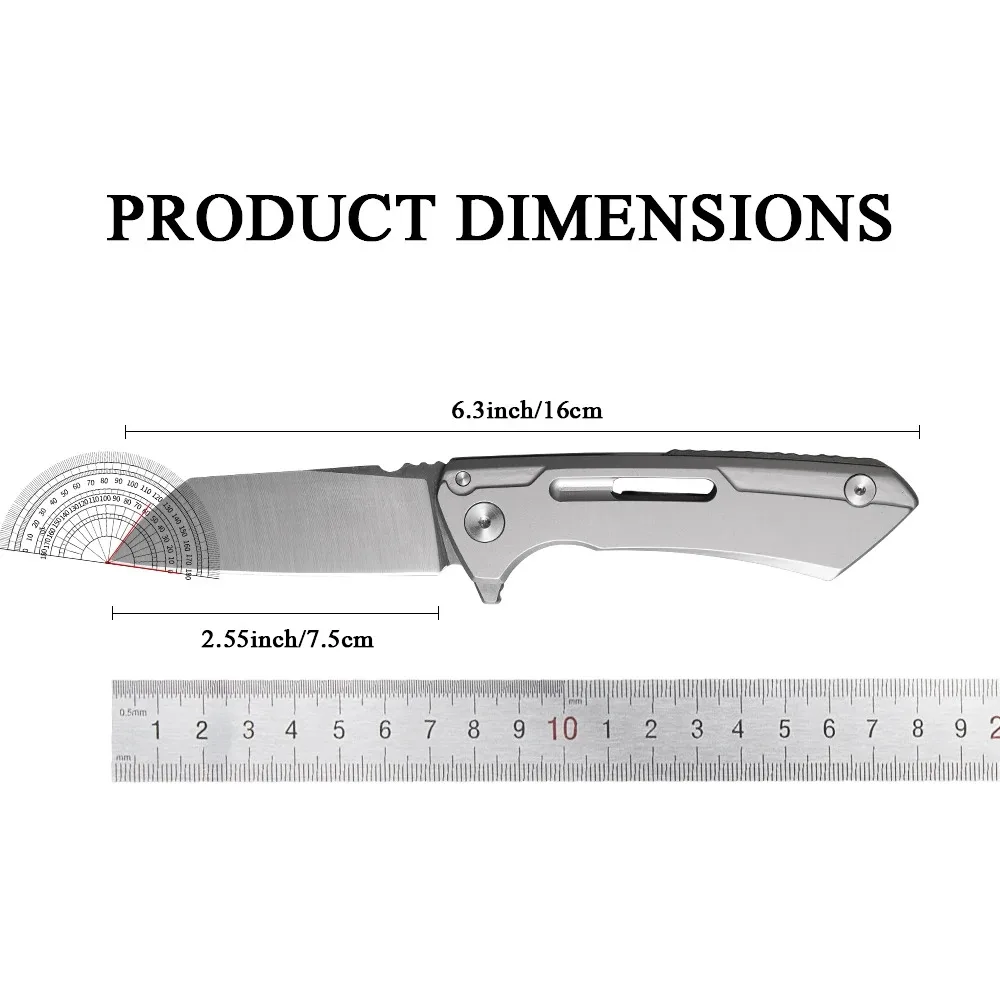 6.3 inch High Quality EDC Pocket Knife D2 Steel Outdoor Folding Knife Portable fruit knife for Self Defense Box Cutter Hiking