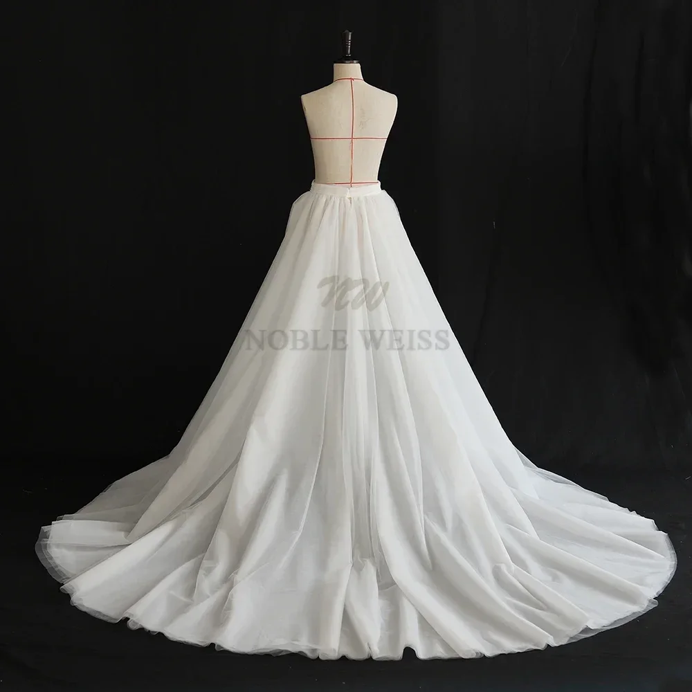 6 Layers Tulle Wedding Party Dress Train  Seperate Wedding Dresses Skirt Drag Removeable Train Customized