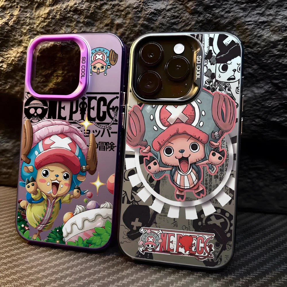 O-One Pieces Tonys Choppers Phone Case for Xiaomi Redmi 14C 13C 12C 10 Note 15 14 13 12 Pro Plus 4G 5G Silver Hard Cover