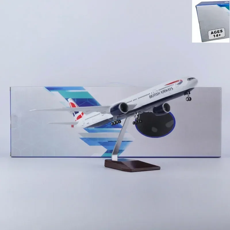 

47 см масштаб 1/157 777 B777 самолет BRITISH Airways Airlines модель W Light и колесо шасси смола самолет игрушка F коллекция