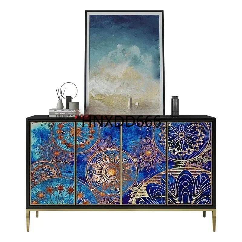 Home Sideboard Living Room Locker Solid Wood Decoration Light Luxury Shoe Cabinet Integrated Hallway