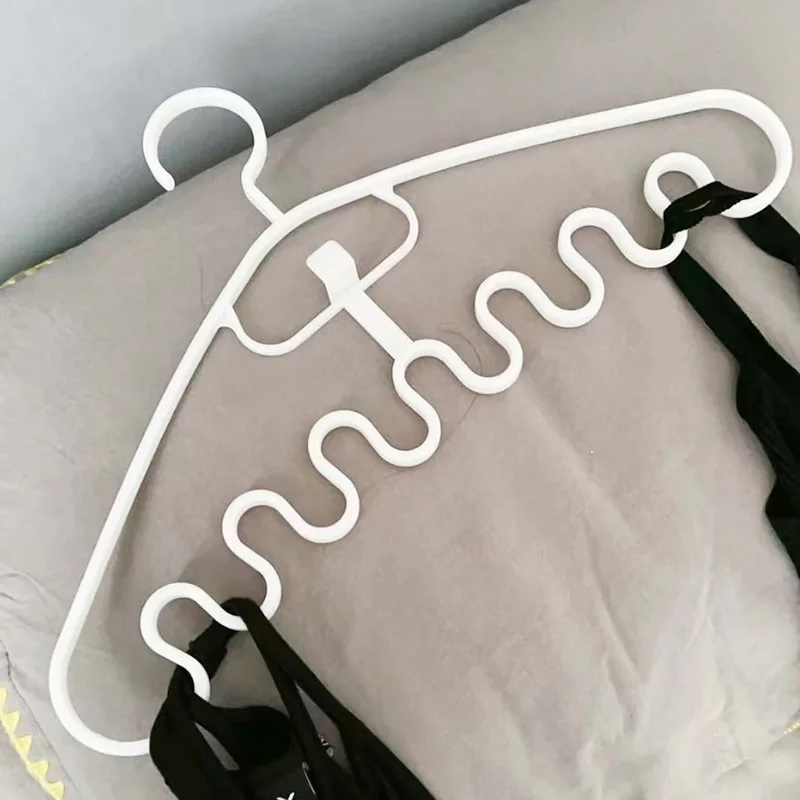 Wave Shape Multi-purpose Hangers For Drying Coat Shirts Wardrobe Necktie Bra Camis Organizer Hanger Simlple Traceless Anti-slip