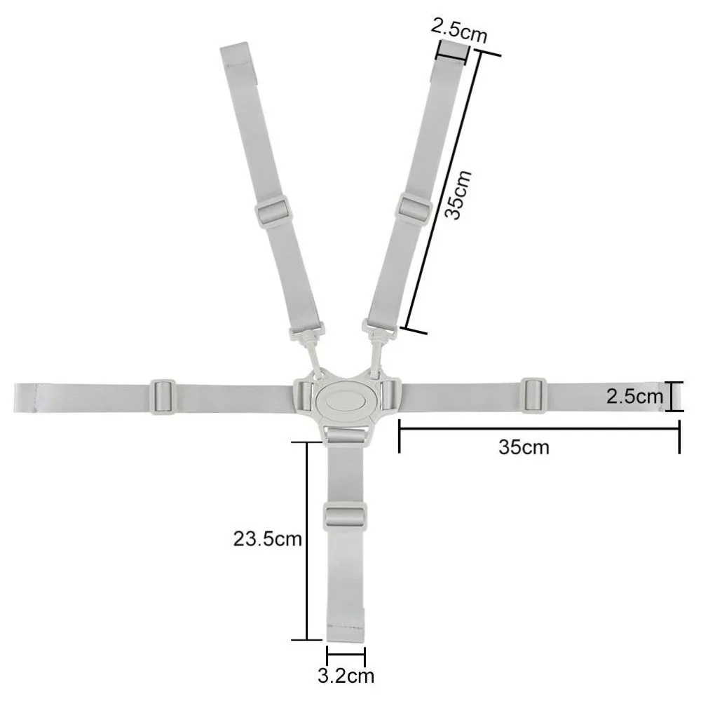 أحزمة مقعد عالية الكرسي لعربة الأطفال ، عربة متينة ، عربات التي تجرها الدواب ، طفل ، تسخير 5 نقاط ، حزام آمن