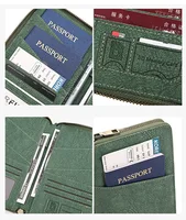 RFID Blocking Passport Holder Multi-Functional Travel Document Organizer Ticket Storage Bag Wallet for Multiple Passports 3