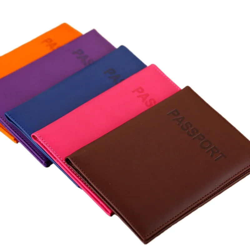 

PU Leather Passport Cover Case Solid Color Passport Holder with ID Credit Card Slot Passport Protector Sleeve Orginizer Document