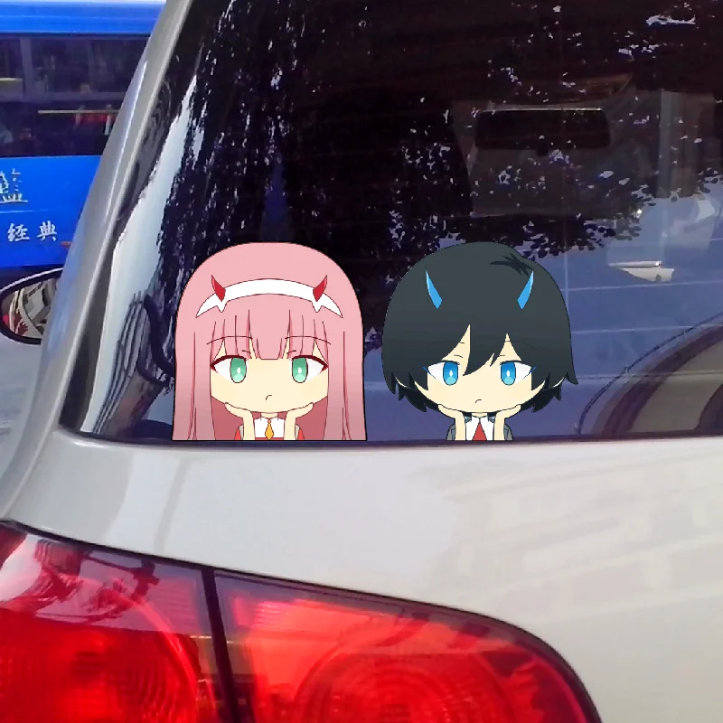 For DARLING in the FRANXX Anime Character Cartoon Decal Waterproof Reflective Car Motorcycle Trunk Decoration Sticker