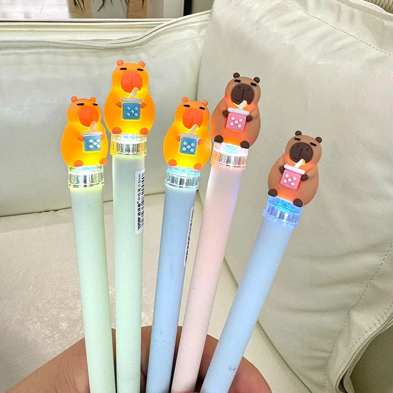 Imagem -03 - Capybara Light Gel Pen Canetas Assinatura Tinta Preta Escola Criativa Escrita Suprimentos Brinde Promocional Bonito 05 mm 36 Pcs por Lote