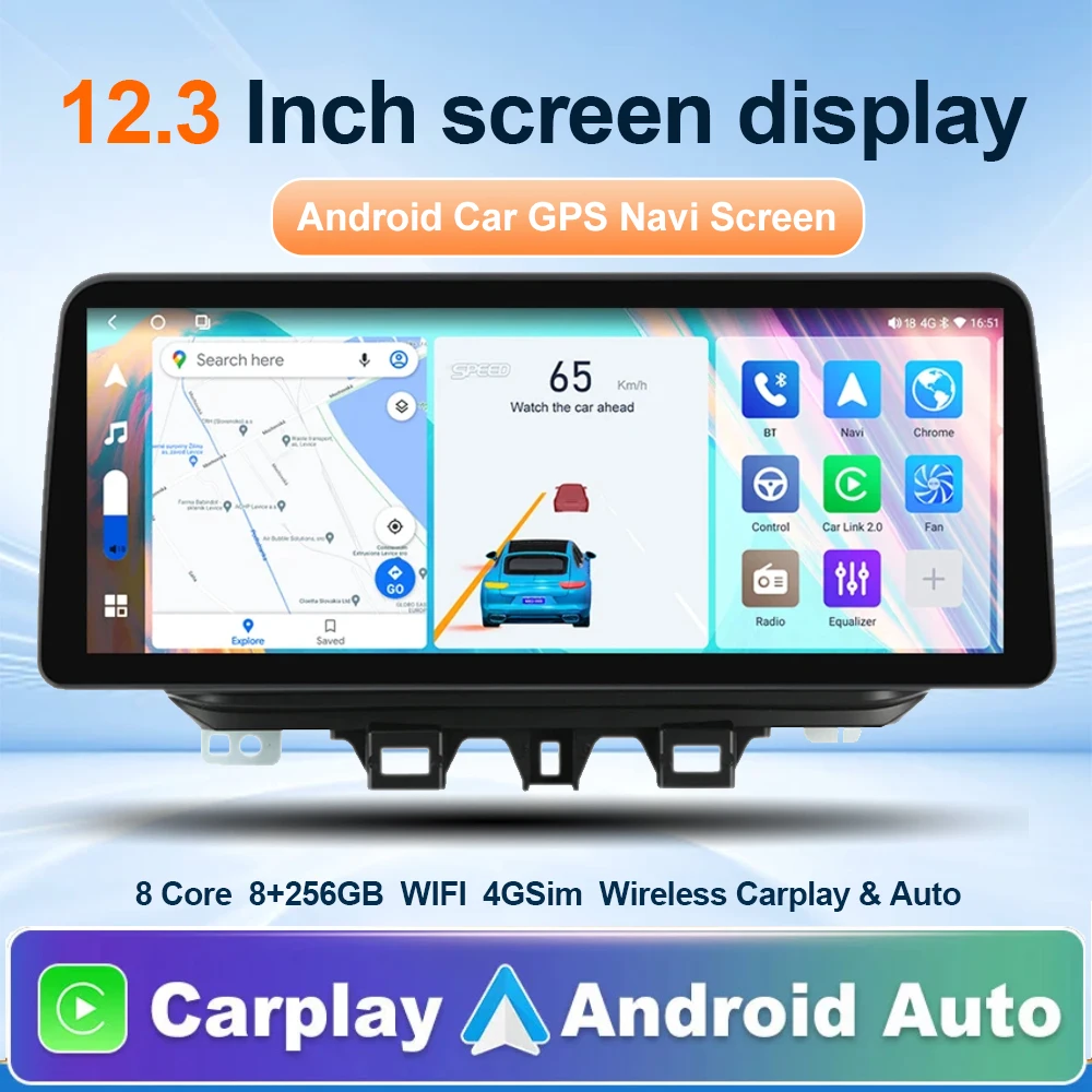 12.3 inch Android 13 Auto Carplay Car Radio For Hyundai Tucson 2018 - 2021 Multimedia Video Player Navigation GPS No 2din DVD