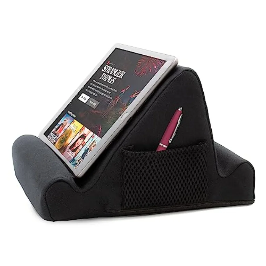 

Tablet Lap Cushion - Tablet and Phone Holder for Bed Flights and Travel Two Angled Memory Foam Lap Desk for Reading and Hands F