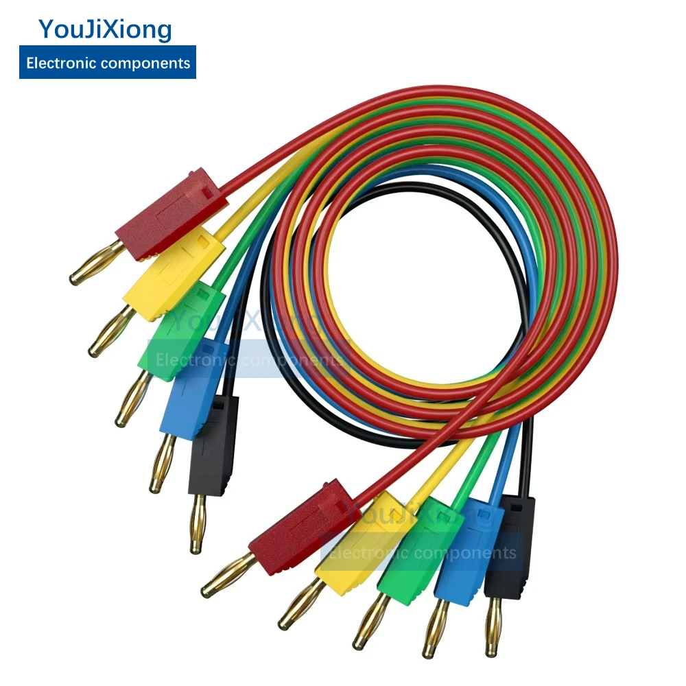 5PCS 2Mm Banana Plug Wire Test K2 Type Wire, Which Can Be Stacked with 0.5m/1m Instrument Special