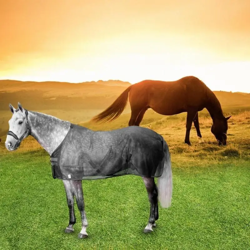 U1JC Horse Fly Sheet Fly Net Cover Horse Abdomen Net Horse Abdomen Protective Cover